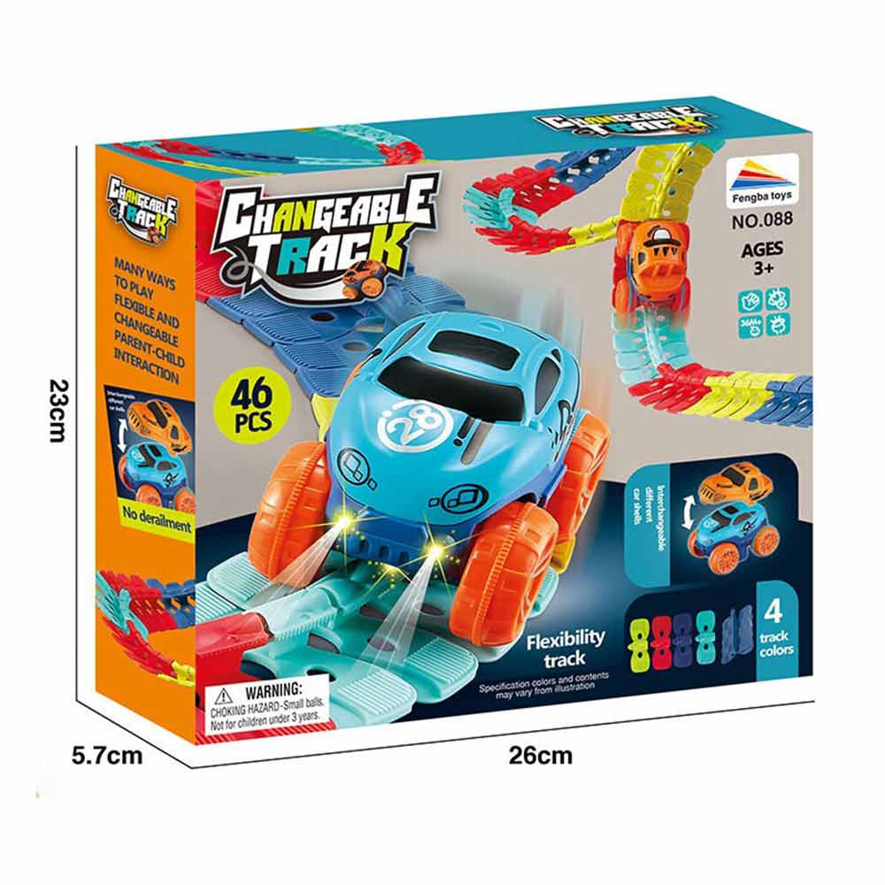 Changeable Track fexible rail track racing car kids electric car toy set