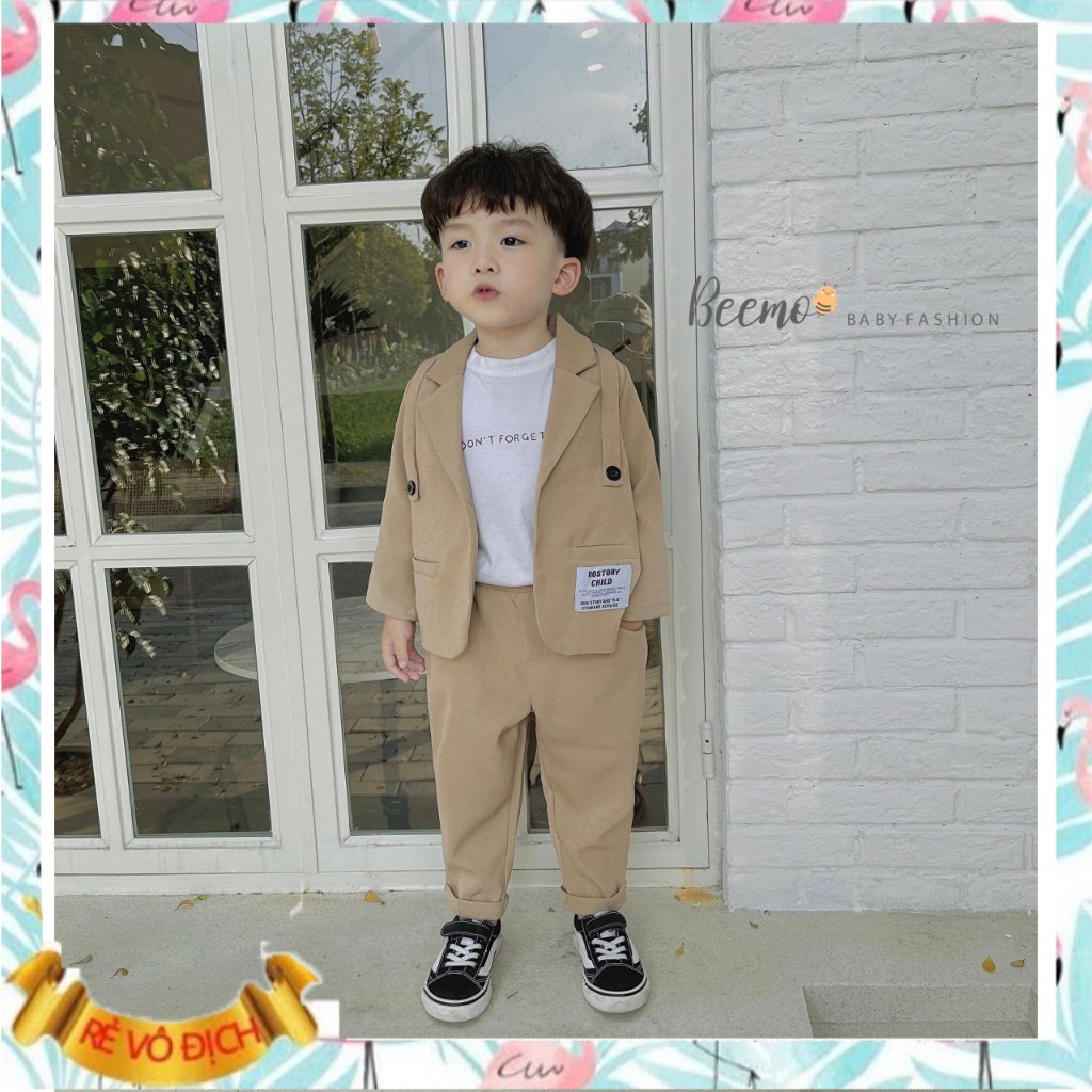 Vest cho bé trai 1-7 tuổi chữ ROSTORY hàng thiết kế cao cấp kiểu dáng thanh lịch thời trang