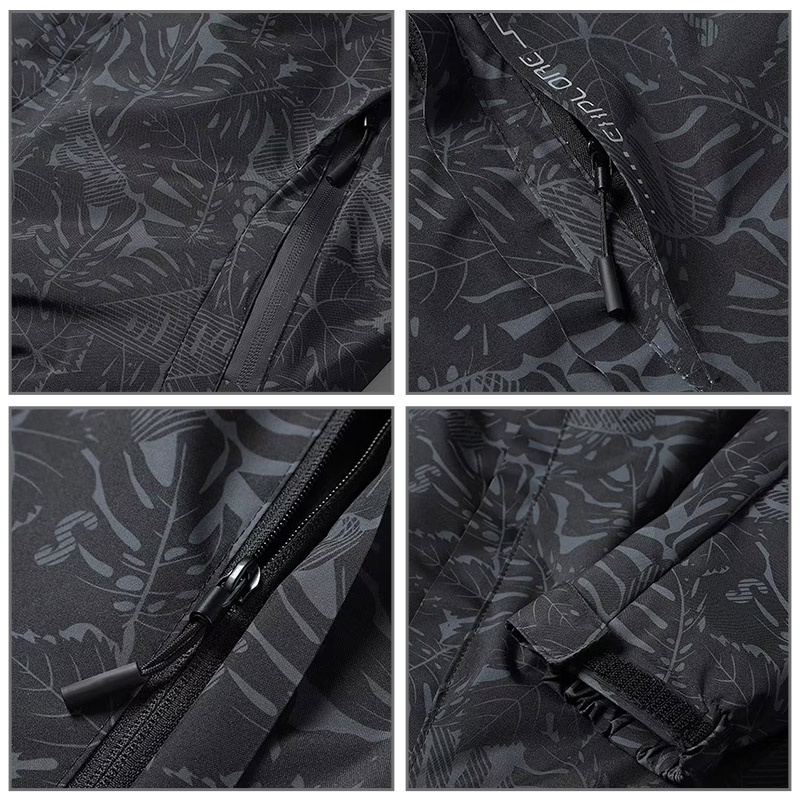 Hanlu Áo Khoác Tay Dài Có Nón In Họa Tiết Đơn Giản Chống Gió Chống Nước Thoải Mái Thời Trang Cho Nam