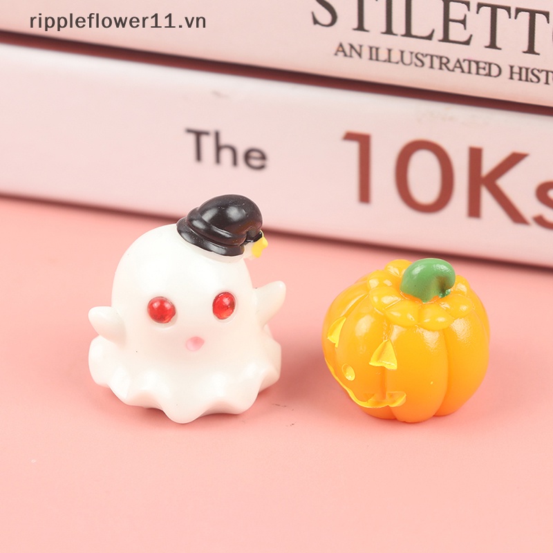 Mô Hình Nhện Và Quả Bí Ngô mini Bằng Nhựa Trang Trí halloween