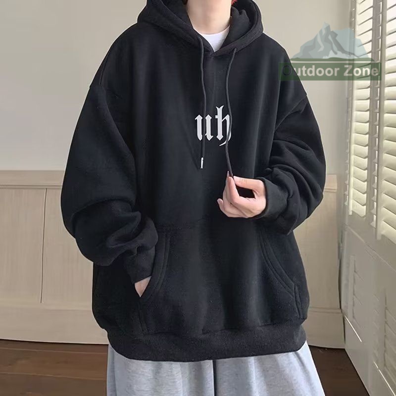Áo hoodie Dáng Rộng Phong Cách retro Thời Trang Thu Đông Cho Nam