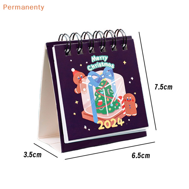 Lịch Để Bàn mini Năm 2024 kawaii Hoạt Hình Dễ Thương Ghi Chú Lập Kế Hoạch Hàng Ngày Để Bàn
