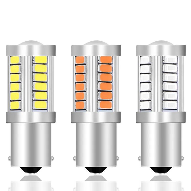 1 Bóng Đèn led Tín Hiệu py21w p21 / 5w 1156 ba15s 1157 bay15d 12v 33smd 7000k Cho Xe Hơi
