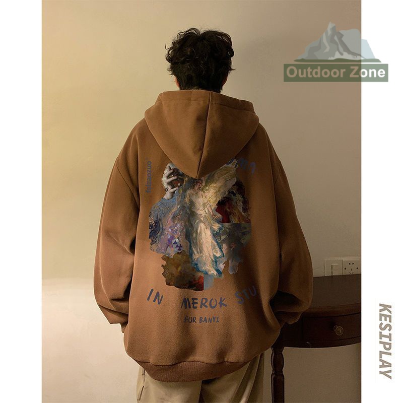 Áo Khoác hoodie Mỏng Đệm Lông Cừu Thời Trang Xuân Thu Cho Nam