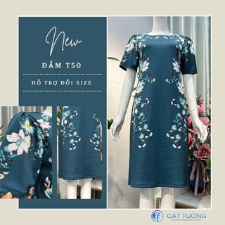 Đầm thiết kế trung niên sang trọng tặng bà, tặng mẹ A19 - Thời trang Cát Tường