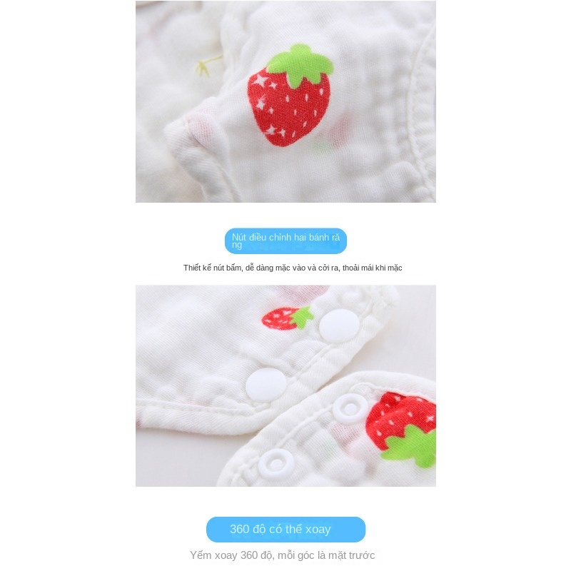Khăn Lau Miệng Tròn 2 Mặt Xoay 360 Độ Và Được Làm Từ Vải Siêu Thấm Hút 8 Lớp