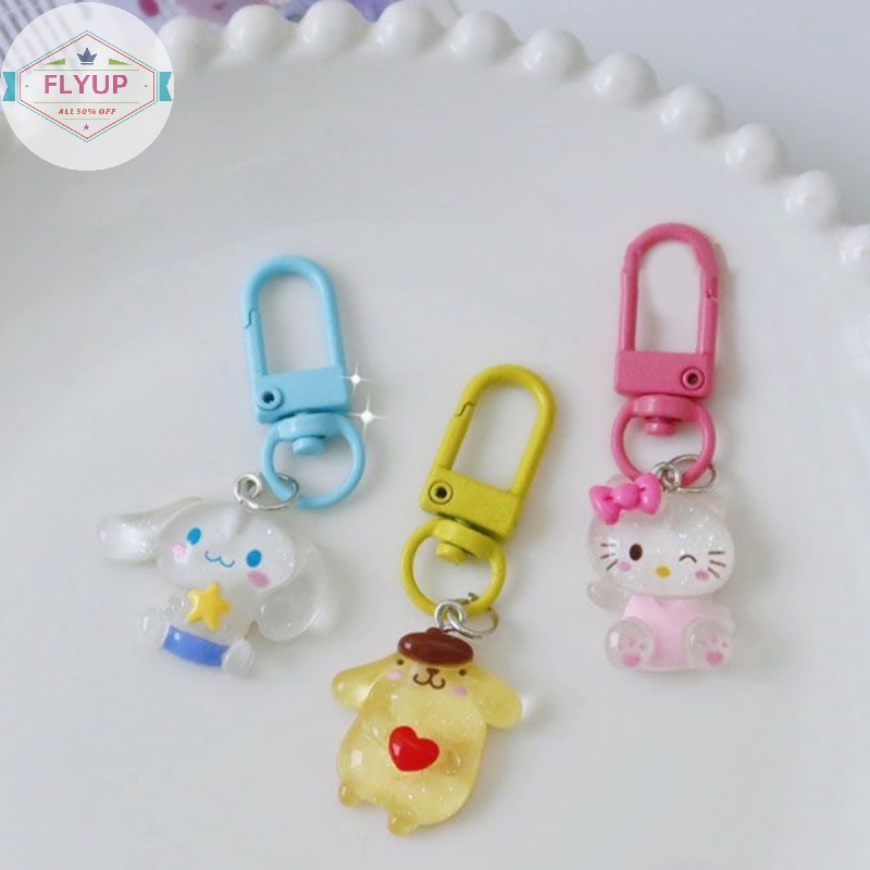 Flyup sanrio Móc Chìa Khóa Trong Suốt Họa Tiết Hoạt Hình Dễ Thương vn