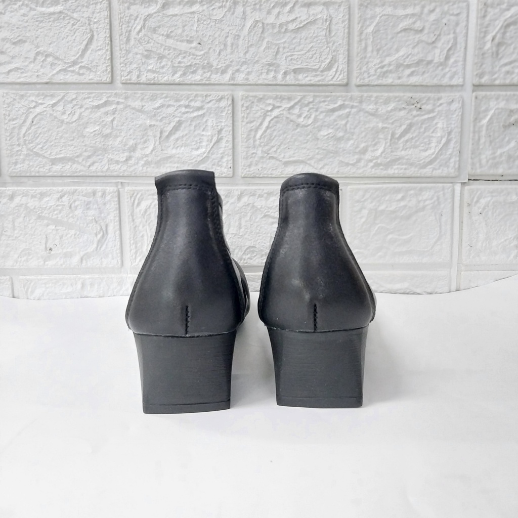 Giày ECO da trơn, gót trụ 5cm