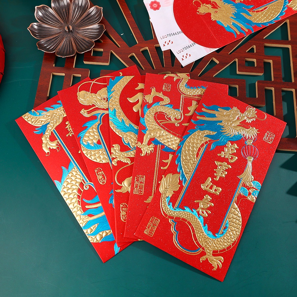 Bao Lì Xì May Mắn Màu Đỏ Mừng Năm Mới 2024 2024