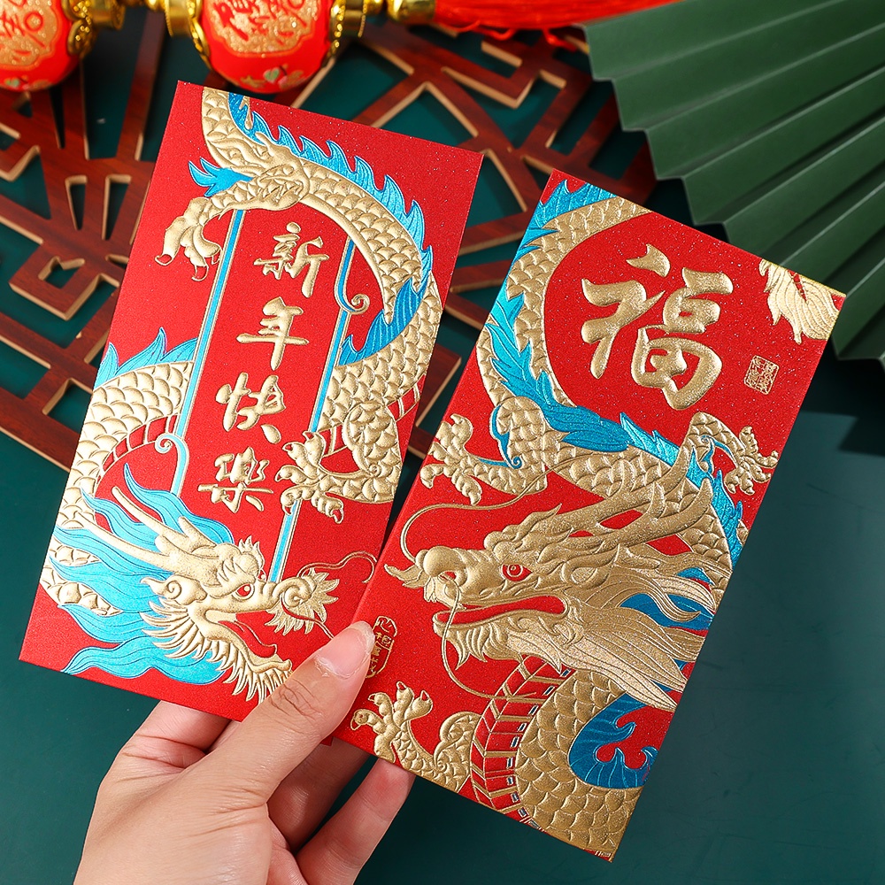 Bao Lì Xì May Mắn Màu Đỏ Mừng Năm Mới 2024 2024