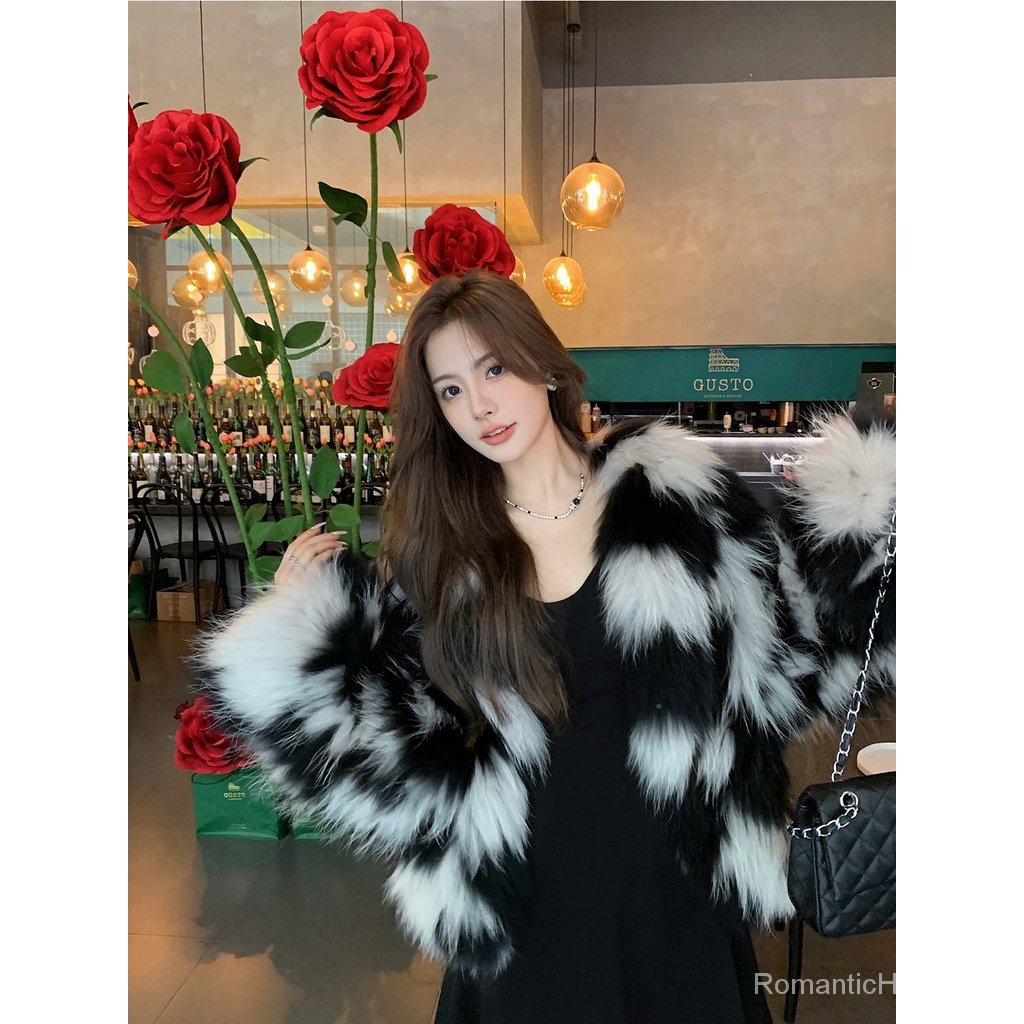 Áo Khoác Lông Chồn Thân Thiện Với Môi Trường Phong Cách Châu Âu Thời Trang Mùa Đông Hàng Mới 2023
