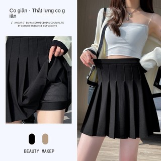 Chân Váy xếp ly Tenis Lưng Cao Kiểu Tennis Skirt Chất Tuyết Mưa jk (Thắt Lưng Thun + Quần An Toàn )
