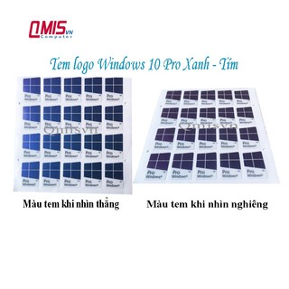 1 cái tem logo win10 windows 10 pro đổi màu theo góc nhìn - tem win 10 trang trí máy tính laptop pc - sticker