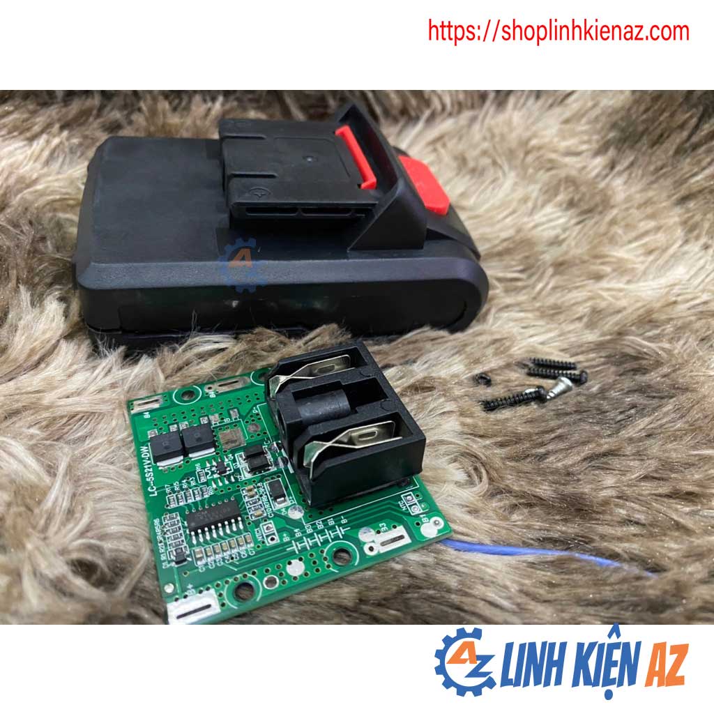 Vỏ mạch bảo vệ pin 18V - 21V 5S - 1P Chân 22MM