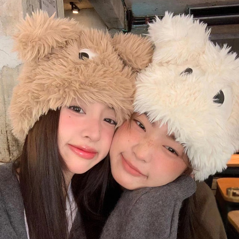 Mũ Trùm Tai Giữ Ấm Mùa Thu Đông Thiết Kế Tai Dài Dễ Thương Dành Cho Nữ