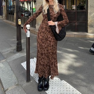 MsMona Nữ Thời Trang Mới Thường Ngày Gợi Cảm Vintage Ôm Phù Hợp Với Áo Dài Tay