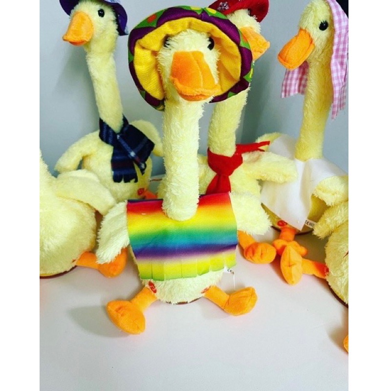 Đồ chơi chú vịt vàng nhảy múa nhại theo giọng nói vui nhộn, vịt linh linh hot trend tiktok