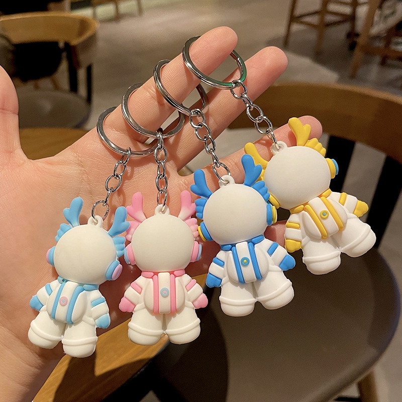Hoạt Hình Móc Chìa Khóa Hình Rồng Phi Hành Gia Dễ Thương