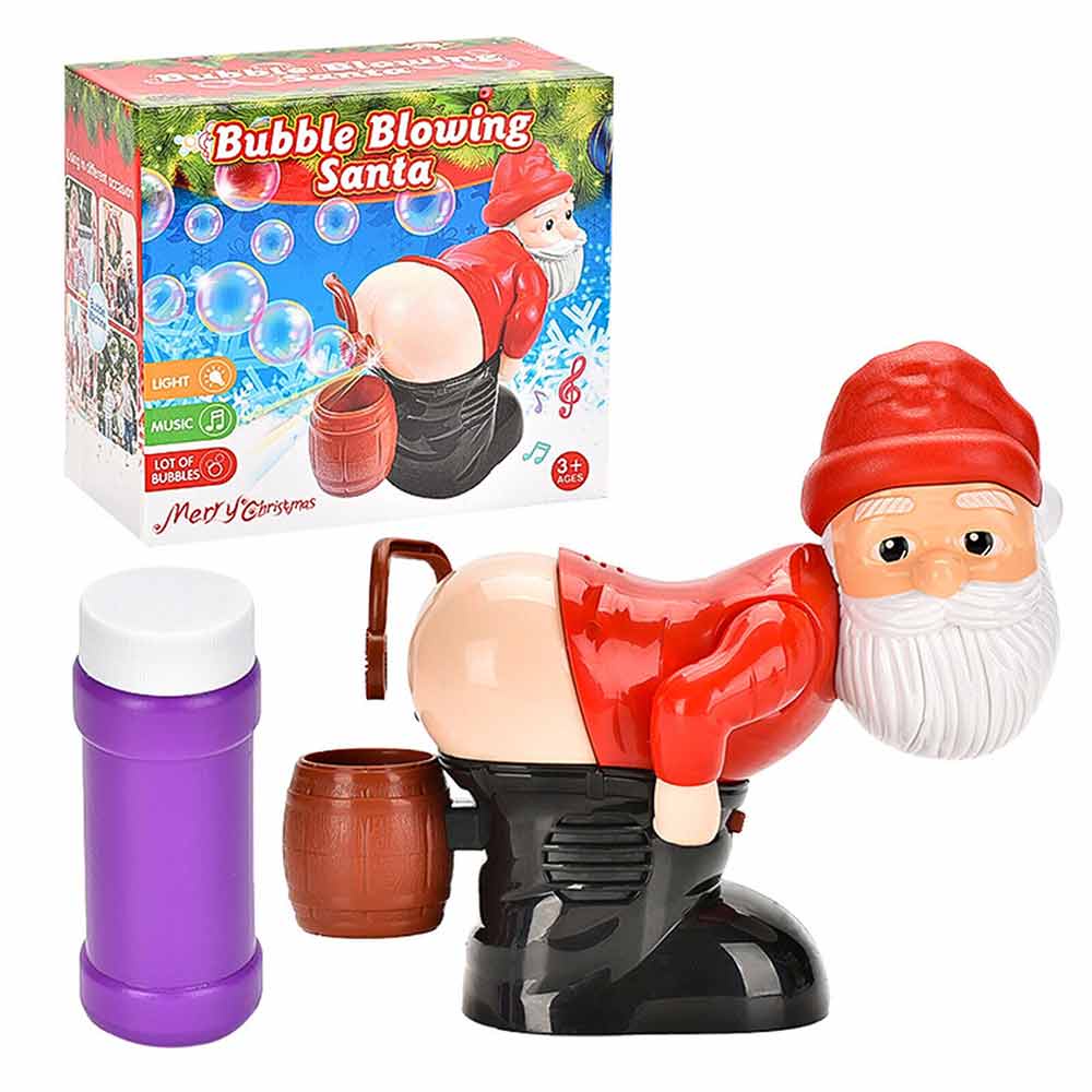 Christmas Electric fun Santa Twerking bubble Machine bubble blowing Santa claus with light music XMAS bubble toy Christmas gift
