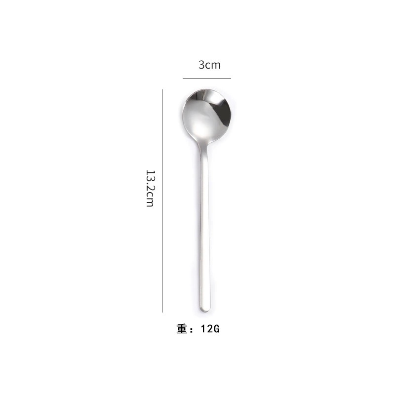 Thìa inox tay cầm dài thìa cà phê chất lượng cao thìa khuấy gia đình