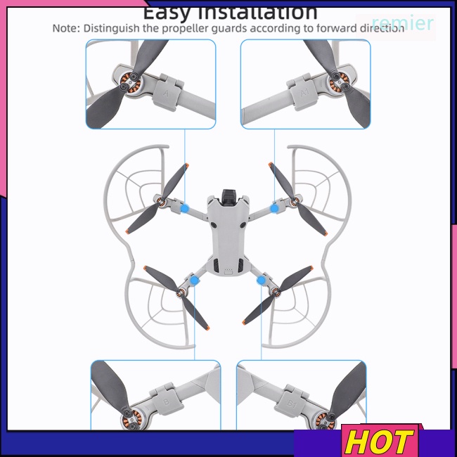 Remier Vòng Bảo Vệ Siêu Nhẹ Chống Va Chạm Cho dji mini 4 pro drone