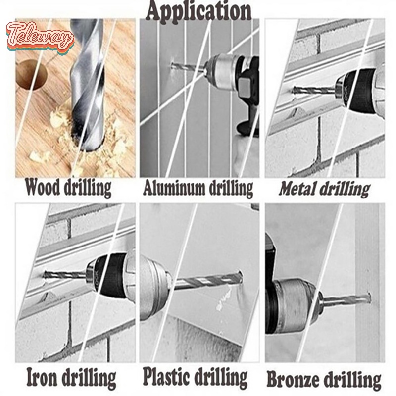Bộ 100 / 50 Mũi Khoan Thép Titan Tốc Độ Cao Hachia444}