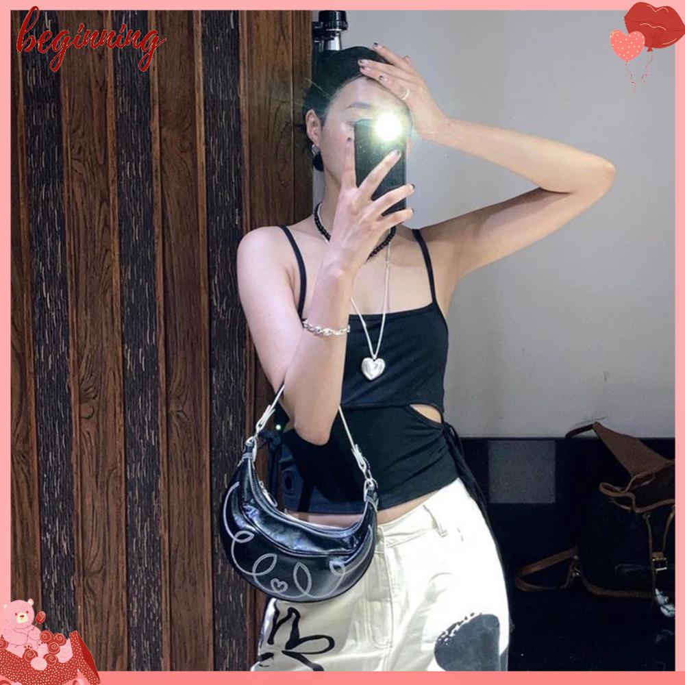 ✿ Phụ Kiện Bắt Đầu Cho Xe Hơi ✿ Túi Đeo Vai y2k Có Khóa Kéo Thời Trang Cho Nữ