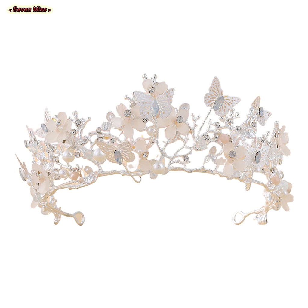 Vương Miện Cô Dâu Hình Bướm Vàng Lấp Lánh