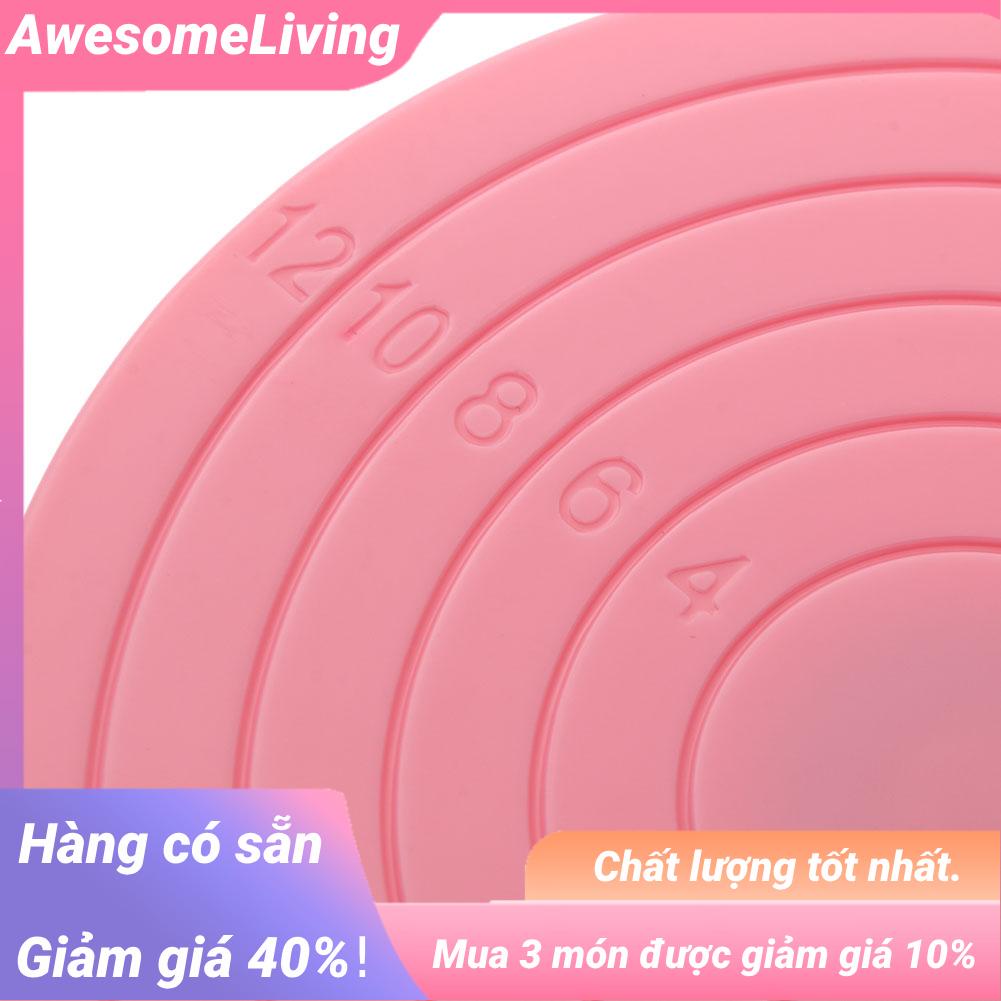 Đế Xoay Làm Bánh Bằng Nhựa Chống Trượt 14cm