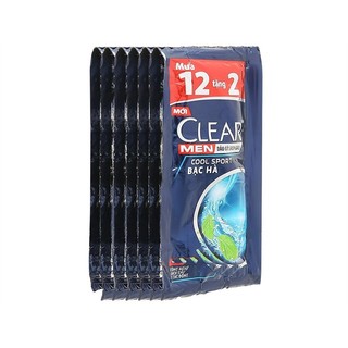 Dầu gội Clear Men bạc hà mát lạnh 4.9ml x 12 gói