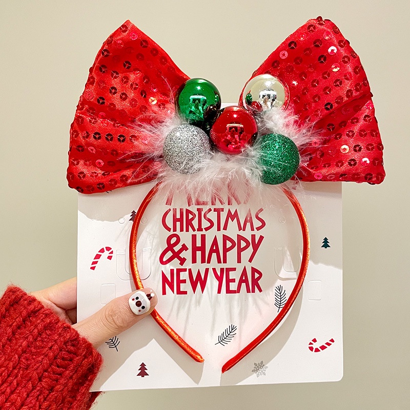2023 Kids Headband Halloween Cosplay Hair Cartoon Elk Snowflake Bow Hairband Birthday Party Headwear Christmas Gift Accessories 0AZT