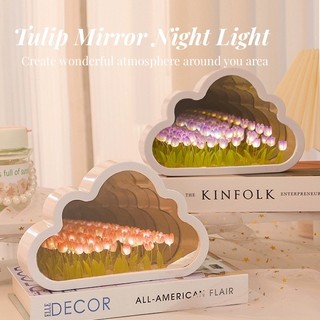 Đèn tulip hình decor handmade trang trí phòng ngủ dùng làm quà tặng sinh nhật đèn ngủ quà cưới