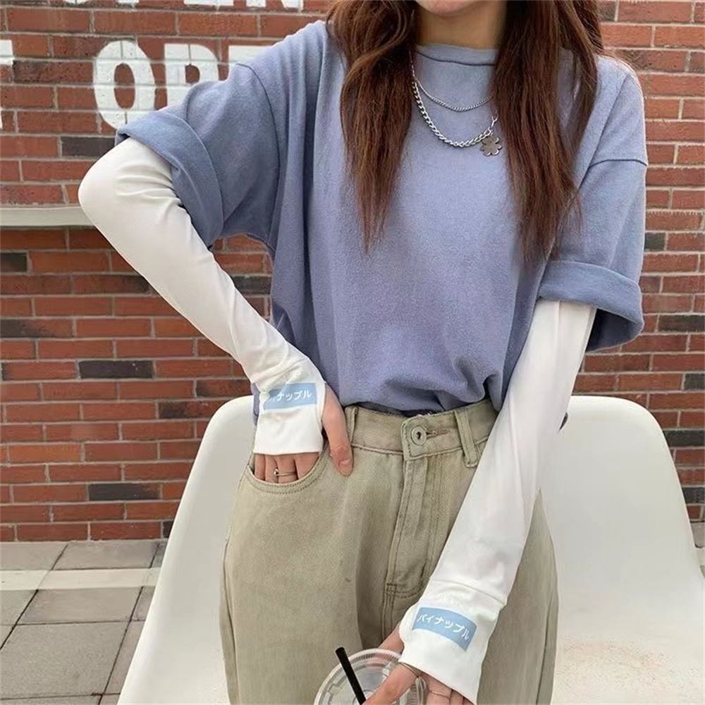 ⚡Còn Hàng⚡ Găng Tay Bảo Vệ Cánh Tay Dài Bằng Lụa Băng Phong Cách Nhật Bản Chống Tia Cực Tím Thấm Mồ Hôi Tay áo Khô Nhanh Dành Cho Nữ  I Xe Và đi Xe đạp