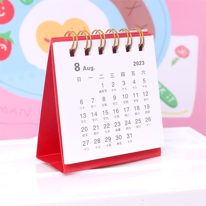 Lịch Để Bàn 2024 mini Đơn Giản Dùng Ghi Chú Lên Kế Hoạch Năm Mới / Văn Phòng / Trường Học