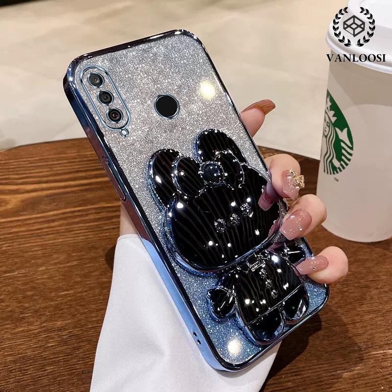 ốp lưng huawei p30 lite p30 pro Ốp Điện Thoại Silicon Mềm Mạ Điện Họa Tiết Thỏ Lấp Lánh Chống Rơi Ch