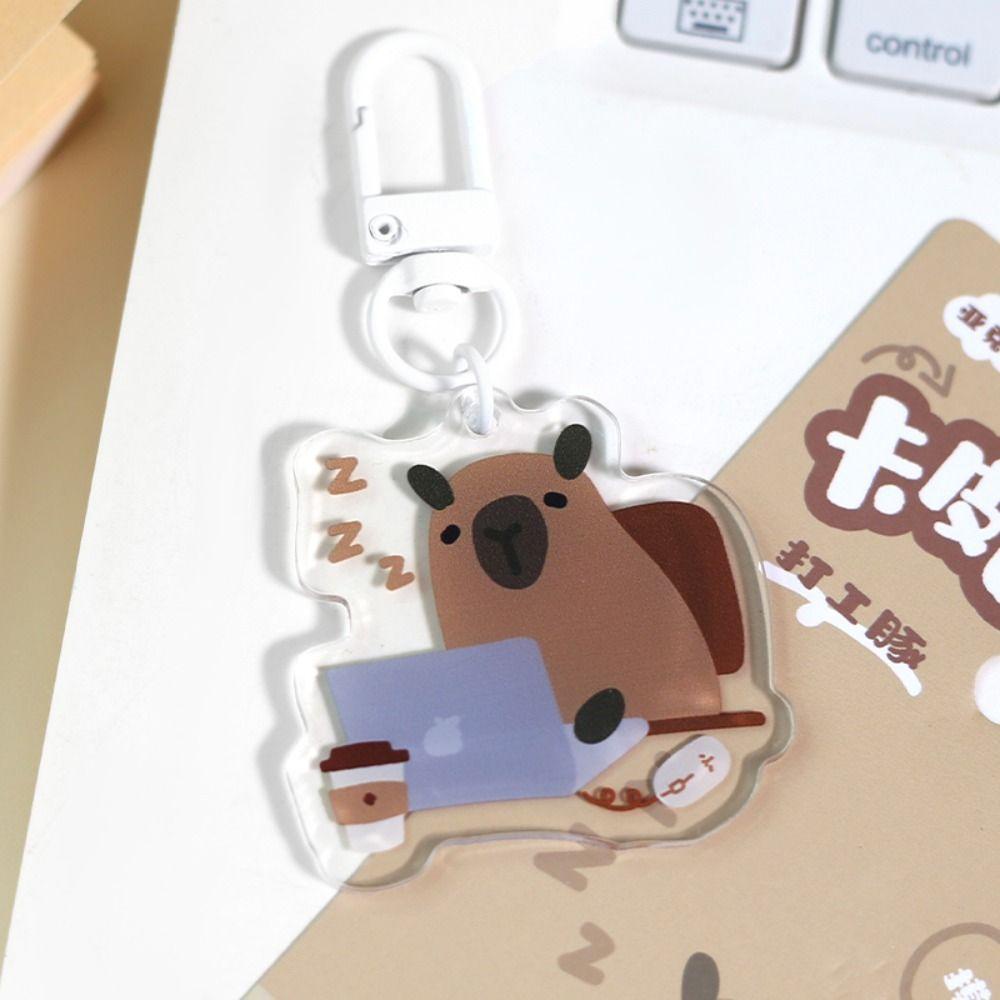Móc Treo Túi Xách capybara Bằng acrylic Dễ Thương Sáng Tạo