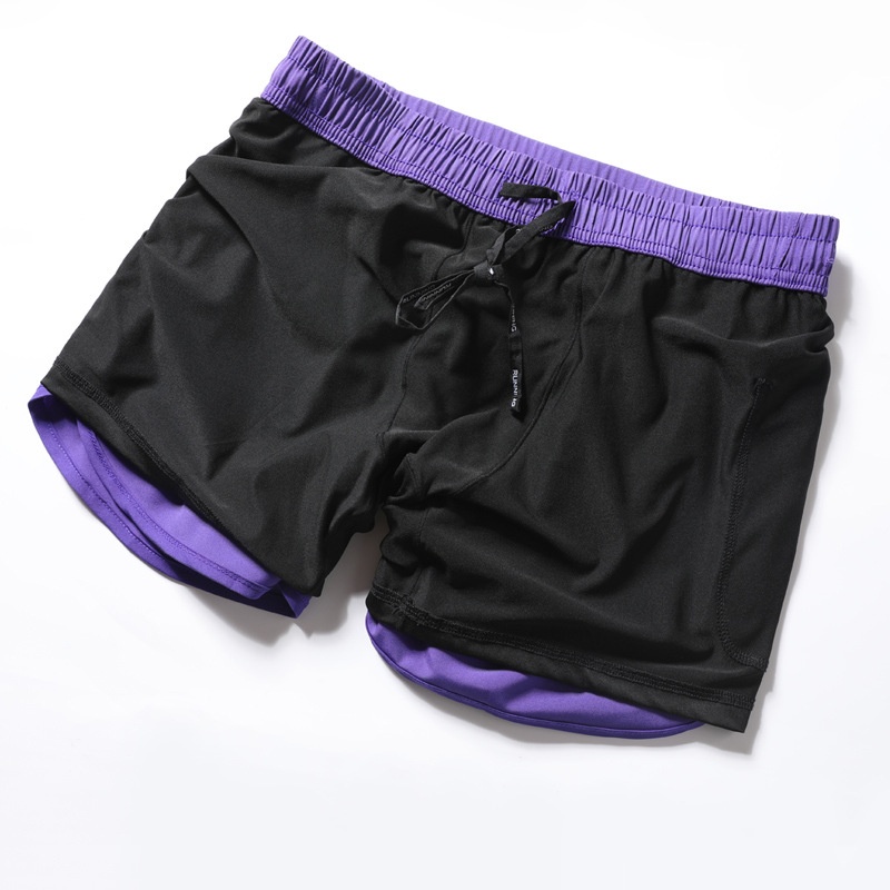 Quần Short Thể Thao Giả Hai Lớp Nhanh Khô Thời Trang Cho Nam Điện Thoại