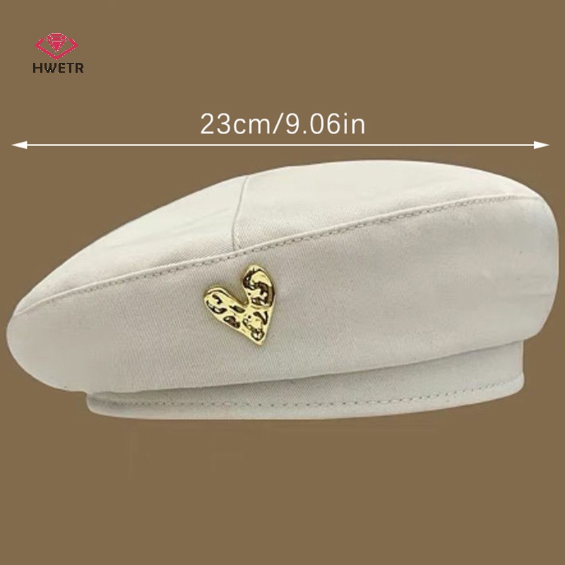 Mũ beret cotton Họa Tiết Sọc Caro Phong Cách Quân Đội Thời Trang Thu Đông Cho Nữ Mới