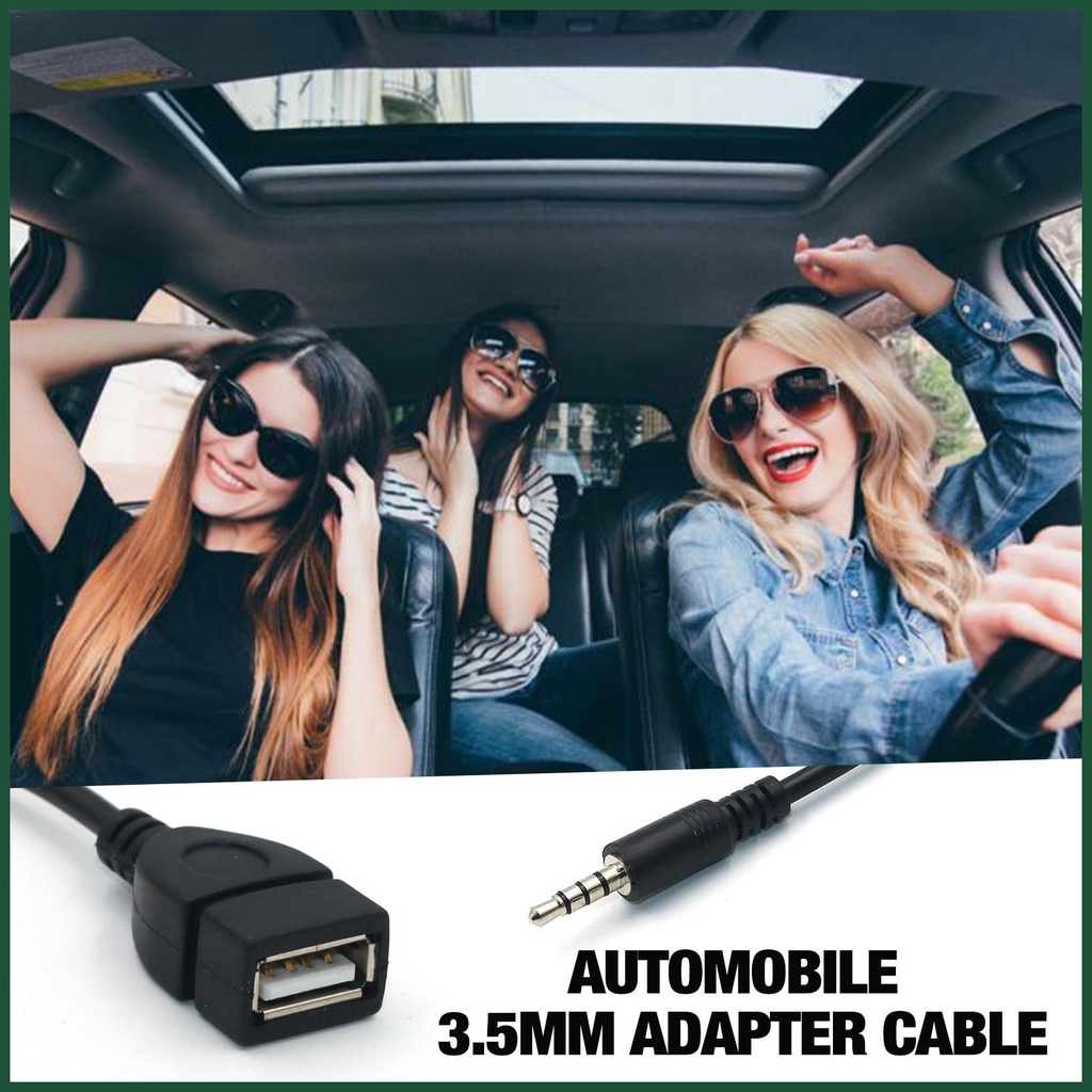 Dây Cáp Chuyển Đổi Âm Thanh aux 3.5mm Đầu Cắm Sang usb Cho Xe Hơi