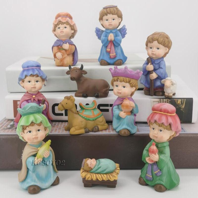 Set 10 Mô Hình Tượng Chúa jesus Trang Trí Giáng Sinh