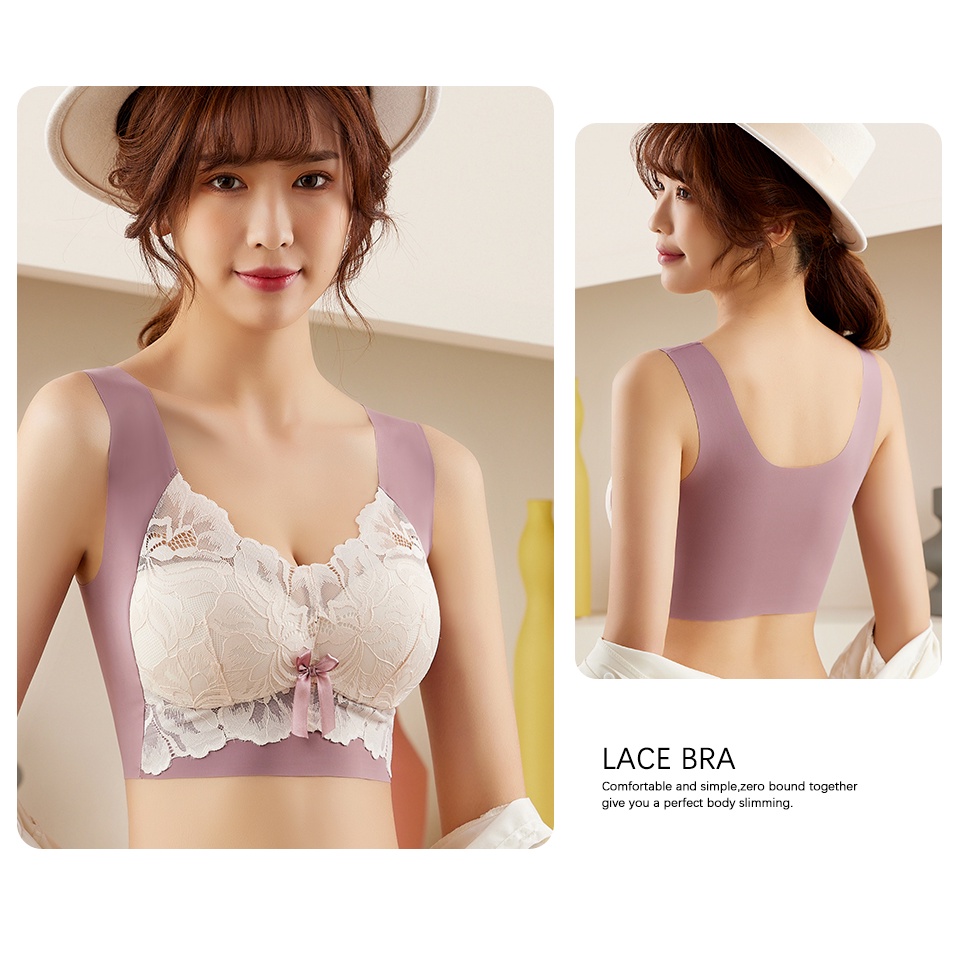 Áo lót Hoa 3 / 4 Cúp Không Gọng Nâng Ngực Gợi Cảm