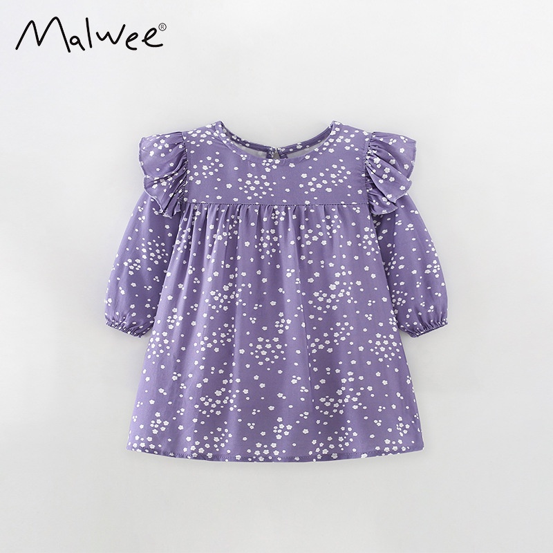 Đầm Cotton Ngắn Tay Họa Tiết Hoạt Hình Xinh Xắn Dành Cho Bé Gái