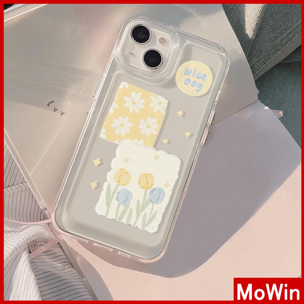 Ốp lưng iPhone 15 Pro Max Ốp iPhone Trong Suốt TPU Mềm Trong Suốt Mạ Điện Nút Tranh Sơn Dầu Hoa Tương Thích Với iPhone 14 13 Pro Max 12 11 XR XS MAX 7Plus 8Plus