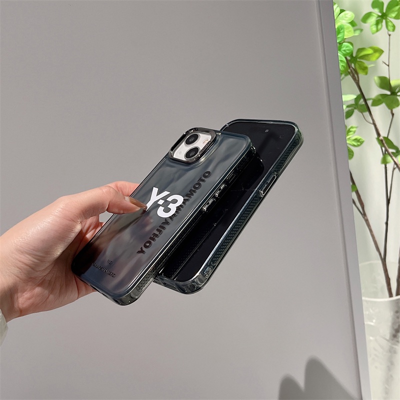 Ốp Điện Thoại Cứng Mạ Điện Hình Sóng Nước y-3 Cho iphone 14 / 13 / 12 pro max / 13pro / 12pro / 12 / iphone 15 / 14 pro max