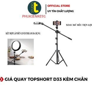 Giá Đỡ Quay Video Chụp Ảnh Topshot D33 Kèm Chân Đèn - Chắc Chắn - Tiện Lợi