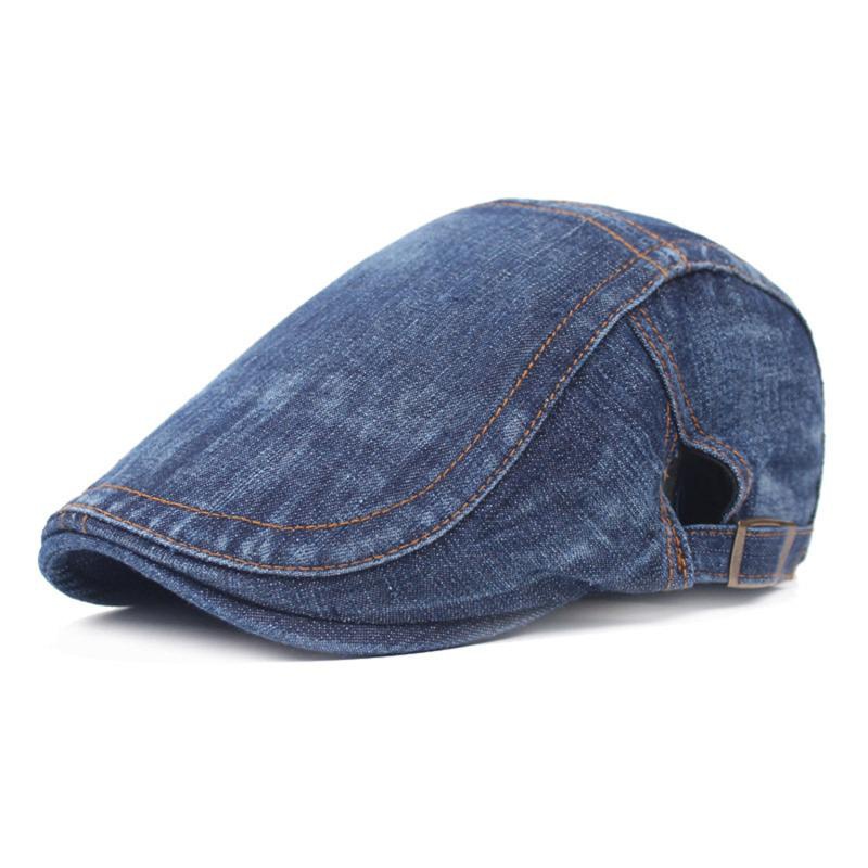 Mũ beret Vải denim Thời Trang Xuân Thu Cho Nam