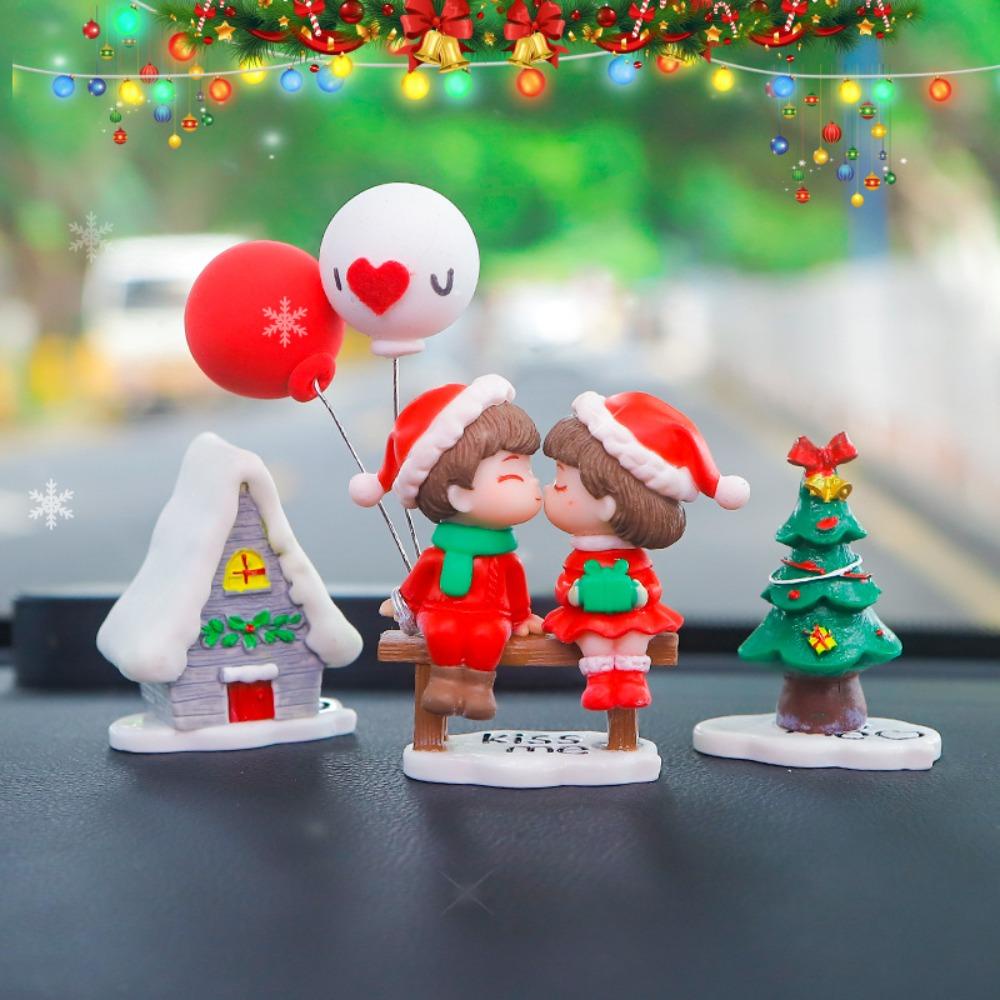 Yveta Kẹp Khuếch Tán Nước Hoa Để Bàn Trang Trí Nội Thất Xe Hơi Hình Cây Thông Noel Dễ Thương