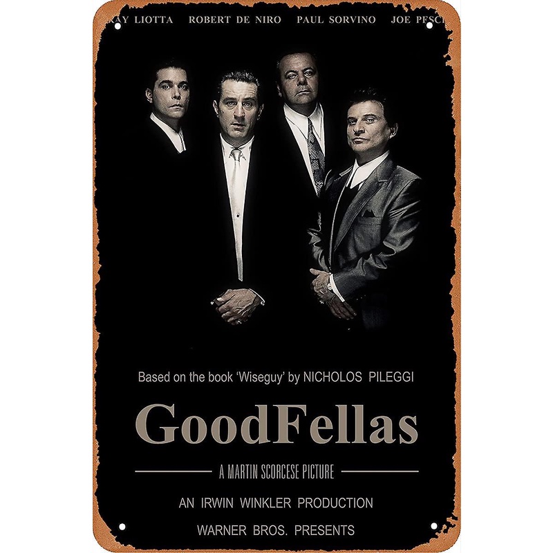 Poster Phim goodfellas Bằng Kim Loại Kích Thước 12X8 inch Phong Cách retro