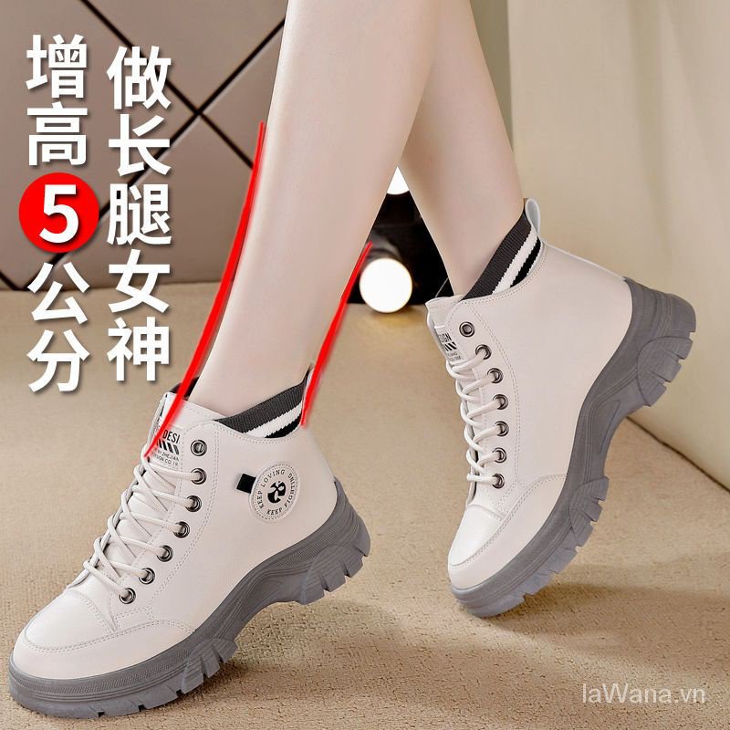 Giày Bốt martin Da Bò Thật Đế Mềm Nhẹ Chống Trượt Thoải Mái Thời Trang Mùa Thu 2023 Cho Nữ