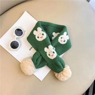 Khăn choàng cổ đan len hình gấu hoạt hình dễ thương cho bé
